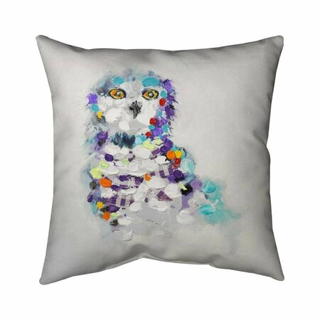 BEGIN HOME DECOR 20 x 20 in. Abstract Owl-Double Sided Print Indoor Pillow 5541-2020-AN45